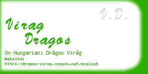 virag dragos business card